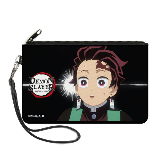 Canvas Zipper Wallet - LARGE - Demon Slayer Tanjiro Kamado Pose Black