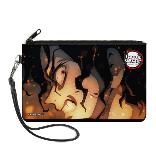 Canvas Zipper Wallet - LARGE - Demon Slayer Muzan Kibutsuji Flame Glow Pose