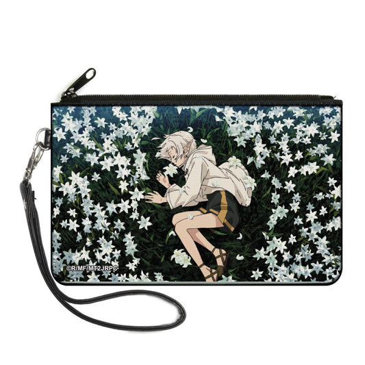 Canvas Zipper Wallet - LARGE - Mushoku Tensei Sylphiette Sleeping on Flowers Scene