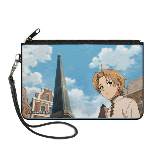 Canvas Zipper Wallet - LARGE - Mushoku Tensei Rudeus Greyrat Academy Campus Scene