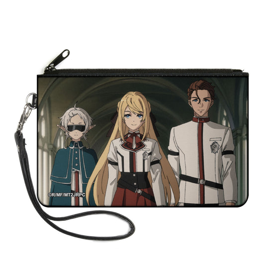 Canvas Zipper Wallet - LARGE - Mushoku Tensei Princess Ariel with Guard Fitz and Luke Notos Group Pose