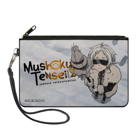 Canvas Zipper Wallet - LARGE - MUSHOKU TENSEI Guard Fitz Snow Scene and Title Logo