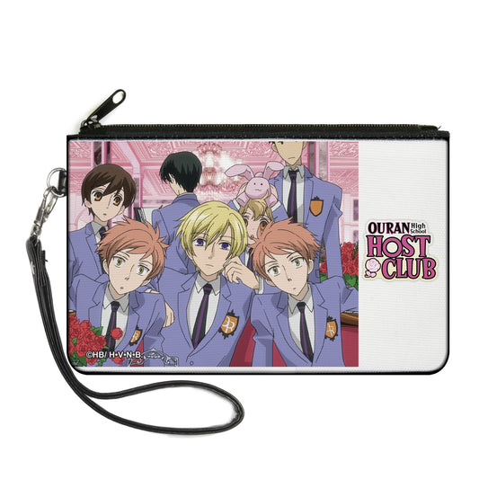 Canvas Zipper Wallet - LARGE - OURAN HIGH SCHOOL HOST CLUB Group Pose and Title Logo