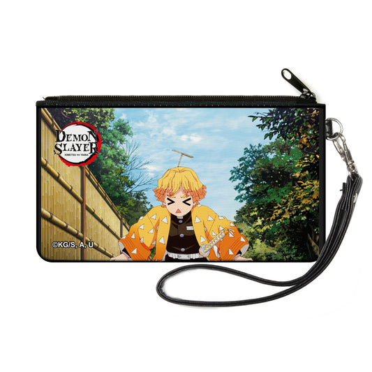 Canvas Zipper Wallet - SMALL - Demohn Slayer Zenitsu Agatsuma Scene