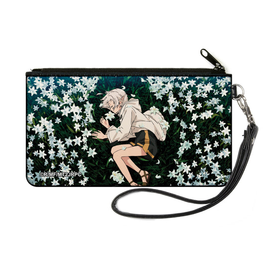 Canvas Zipper Wallet - SMALL - Mushoku Tensei Sylphiette Sleeping on Flowers Scene