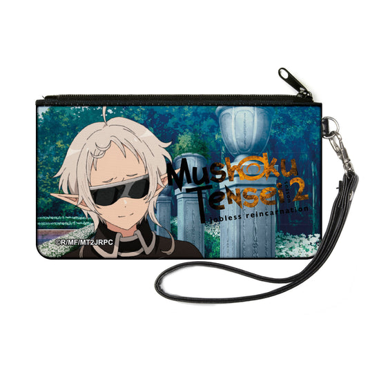 Canvas Zipper Wallet - SMALL - MUSHOKU TENSEI Guard Fitz Garden Scene and Title Logo