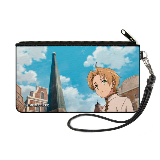 Canvas Zipper Wallet - SMALL - Mushoku Tensei Rudeus Greyrat Academy Campus Scene