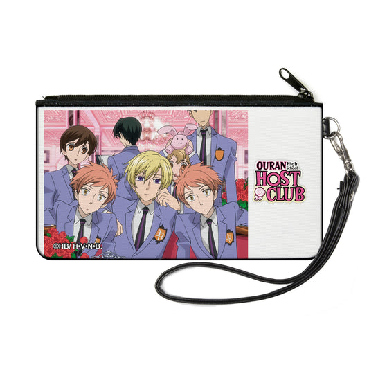 Canvas Zipper Wallet - SMALL - OURAN HIGH SCHOOL HOST CLUB Group Pose and Title Logo