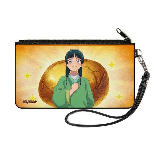 Canvas Zipper Wallet - SMALL - The Apothecary Diaries Maomao Rock Pose and Stars Yellows