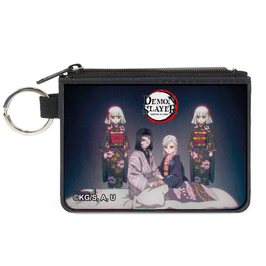 Canvas Zipper Wallet - MINI X-SMALL - Demon Slayer Ubuyashiki Parents and Two Daughters Family Pose