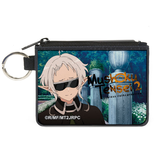 Canvas Zipper Wallet - MINI X-SMALL - MUSHOKU TENSEI Guard Fitz Garden Scene and Title Logo