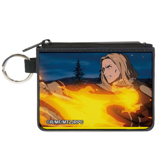 Canvas Zipper Wallet - MINI X-SMALL - Mushoku Tensei Timothy Fire Power Scene