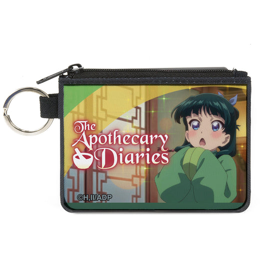 Canvas Zipper Wallet - MINI X-SMALL - THE APOTHECARY DIARIES Maomao Surprised Pose and Title Logo