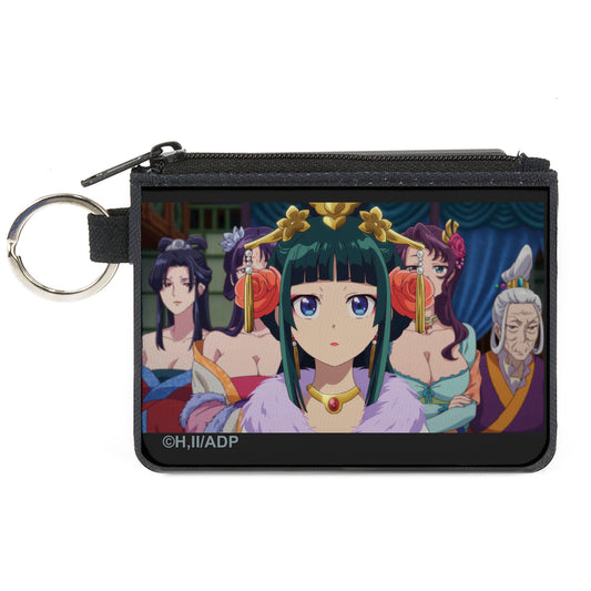 Canvas Zipper Wallet - MINI X-SMALL - THE APOTHECARY DIARIES Maomao with Sisters and Suiren Group Pose and Title Logo