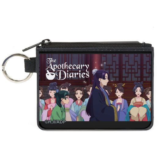 Canvas Zipper Wallet - MINI X-SMALL - THE APOTHECARY DIARIES Maomao Following Jinshi Scene and Title Logo Black