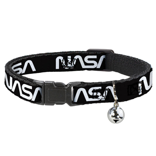 Cat Collar Breakaway - NASA Text Black White