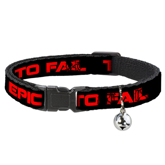 Cat Collar Breakaway - TOO EPIC TO FAIL Weathered Black Red