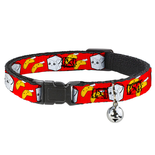 Cat Collar Breakaway - Take Out Fortune Cookies Red
