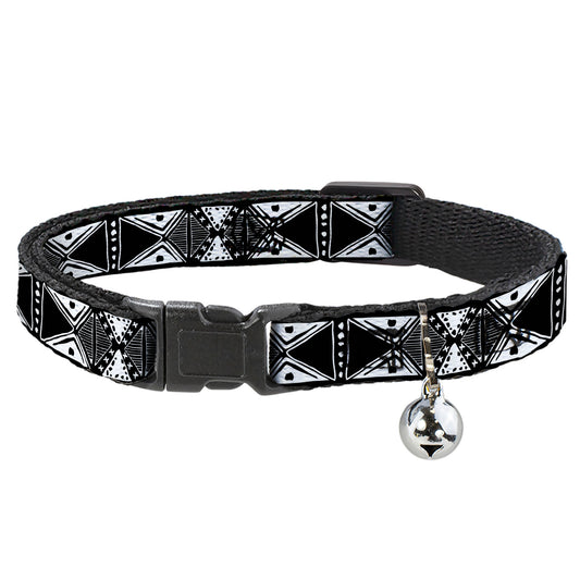 Cat Collar Breakaway - Tribal1 Black White