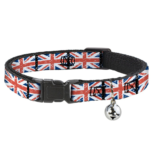 Cat Collar Breakaway - United Kingdom Flags Weathered