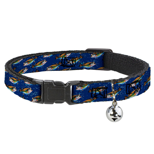 Cat Collar Breakaway - Bass Fish Water Bubbles