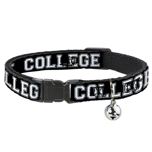 Cat Collar Breakaway - COLLEGE Black White