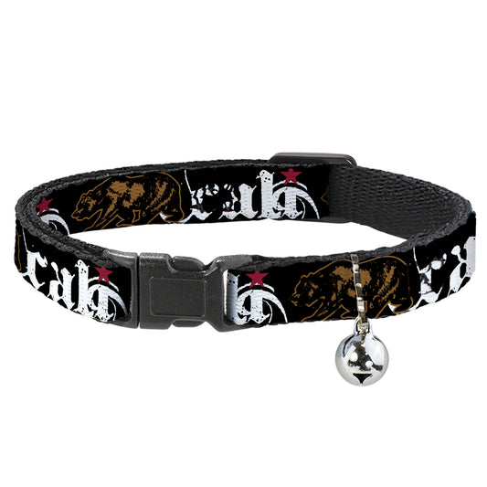 Cat Collar Breakaway - CALI w Grizzly Bear