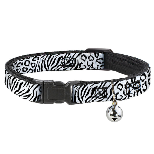 Cat Collar Breakaway - Cheebra White Black