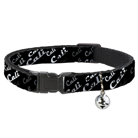 Cat Collar Breakaway - CALI Fade Diagonal Black Gray White