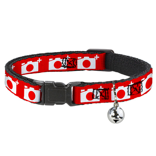Cat Collar Breakaway - Camera Red White