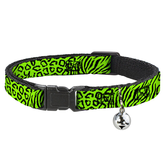 Cat Collar Breakaway - Cheebra Green Black