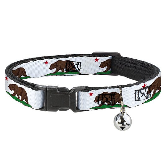 Cat Collar Breakaway - Cali Bear White