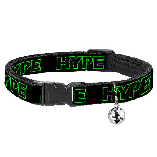 Cat Collar Breakaway - HYPE Outline Black Neon Green