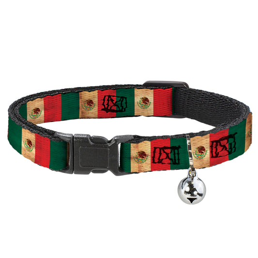 Cat Collar Breakaway - Mexico Flag Continuous Vintage
