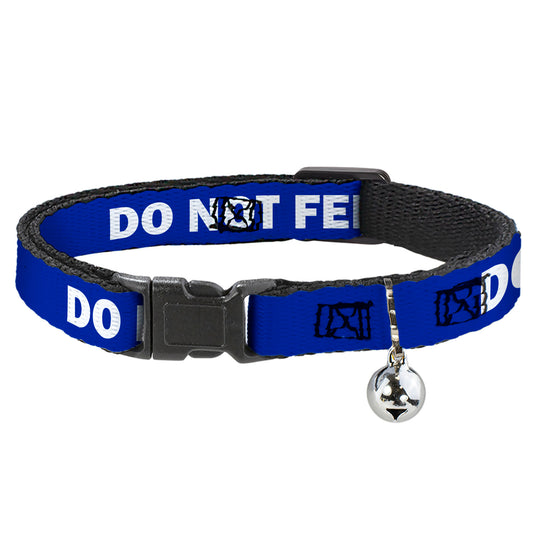 Cat Collar Breakaway - Pet Quote DO NOT FEED Navy White