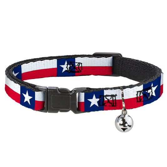 Cat Collar Breakaway - Texas Flag Continuous Repeat