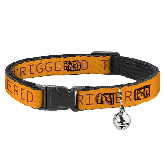 Cat Collar Breakaway - TRIGGERED Orange Burgundy