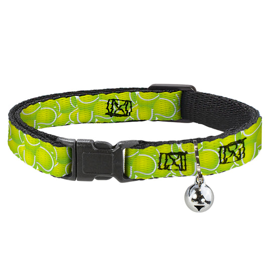 Cat Collar Breakaway with Bell - Tennis Balls Stacked