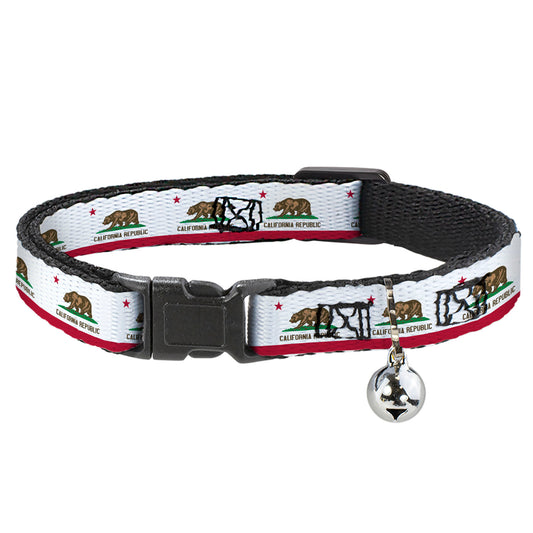 Cat Collar Breakaway - California Flag Continuous
