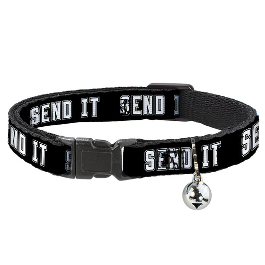 Cat Collar Breakaway - SEND IT Black White