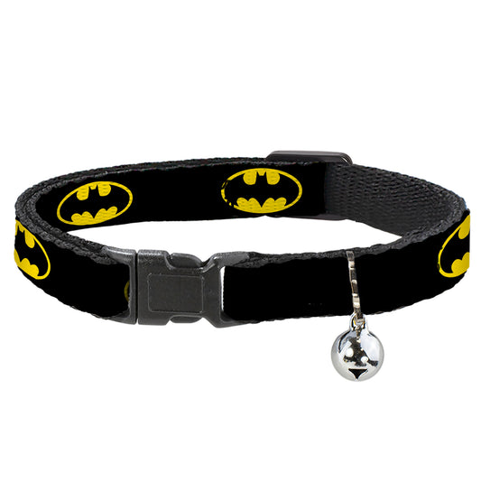 Cat Collar Breakaway - Batman Shield Black Yellow
