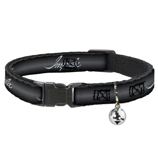 Cat Collar Breakaway - IMPALA Script Emblem Gray Fade Silver