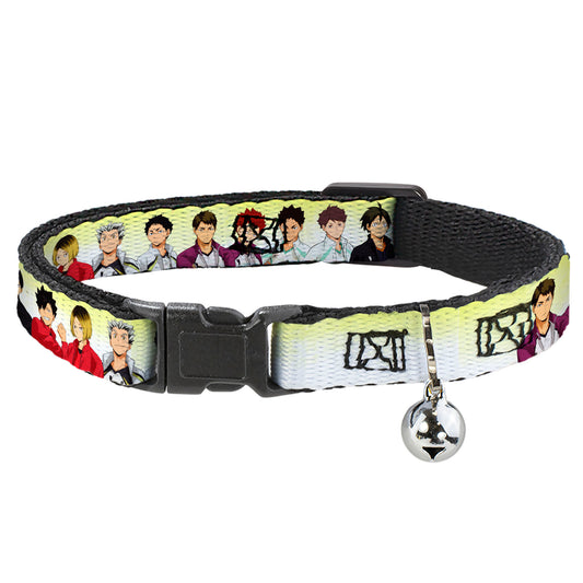 Breakaway Cat Collar with Bell - Haikyu Six Volleyball Team Player Pairs Line Up Yellows