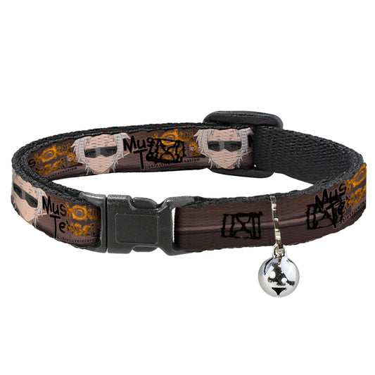 Breakaway Cat Collar with Bell - MUSHOKU TENSEI Sylphiette Fitz Guard Pose and Title Logo Browns