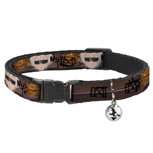Breakaway Cat Collar with Bell - MUSHOKU TENSEI Sylphiette Fitz Guard Pose and Title Logo Browns