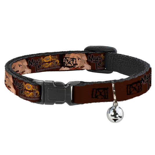 Breakaway Cat Collar with Bell - MUSHOKU TENSEI Pursena Adoldia Pose and Title Logo Browns