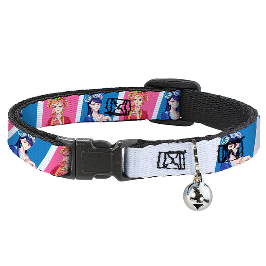 Breakaway Cat Collar with Bell - The Apothecary Diaries Gyokuyo and Lihua Pose Blocks White/Pink/Blue