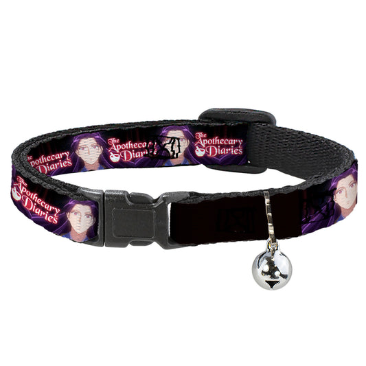 Breakaway Cat Collar with Bell - THE APOTHECARY DIARIES Jinshi Pose and Title Logo Black