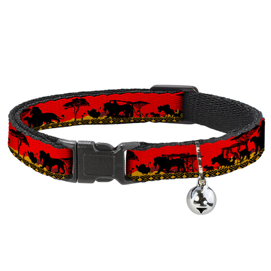 Cat Collar Breakaway - Mufasa & Simba JUST CAN'T WAIT TO BE KING Family Silhouette