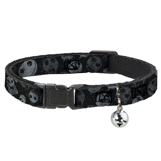Cat Collar Breakaway - Nightmare Before Christmas Jack Expressions Scattered Weathered